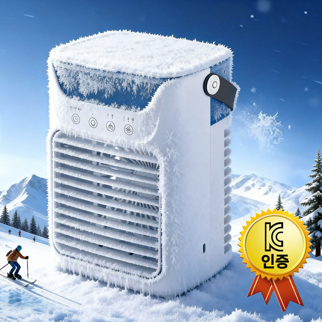 3in1 다기능 저소음 냉풍기 3단계 조절 usb 선풍기 가습기 탁상용, PC-LFJ