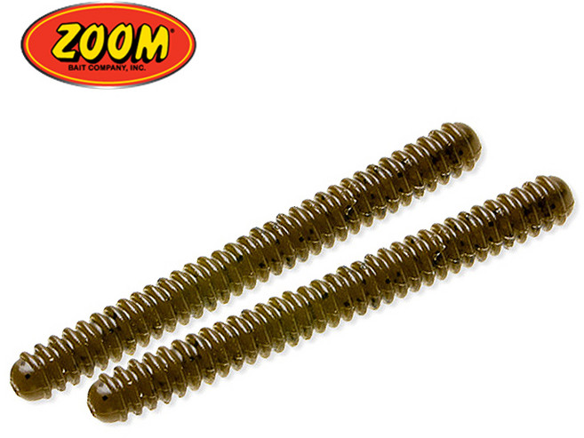 ZOOM 더블링거 4인치 프리리그 노싱커웜 배스웜, 052-301 Summer Craw, 1개