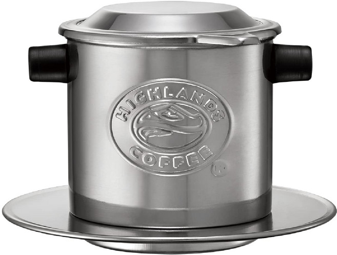 HIGHLANDS COFFEE 카페핀 베트남 커피 커피 드리퍼 커피 필터 스테인레스 스틸, 1개