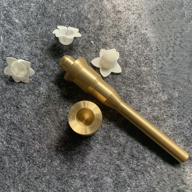 패브릭 플라워 메이커 납땜 인두 손잡이 계곡의 백합용 황동 헤드 꽃 도구, 7mm brass head, 1개