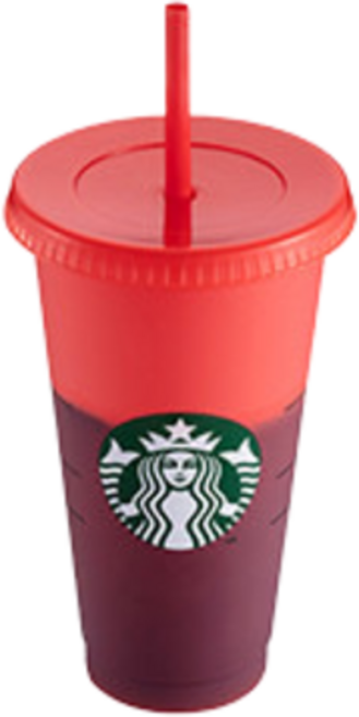 스타벅스 리유저블 컬러체인지 콜드컵, 레드, 710ml, 1개