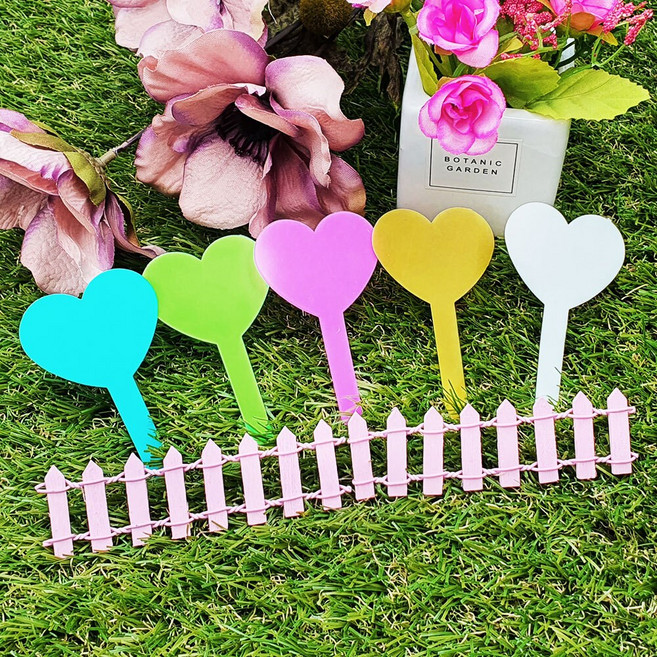 화단 화분 식물라벨 꽃이름표 데코 팻말 하트