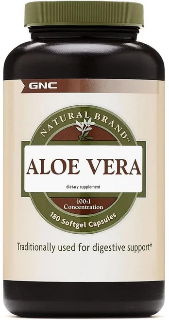 GNC 내추럴 브랜드 알로에 베라 소프트젤, 1개, 180정 - 쿠팡