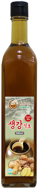 초사랑 생강식초 500ml 흑초 천연발효식초 발효식초 천연식초 생산자직접판매, 2개
