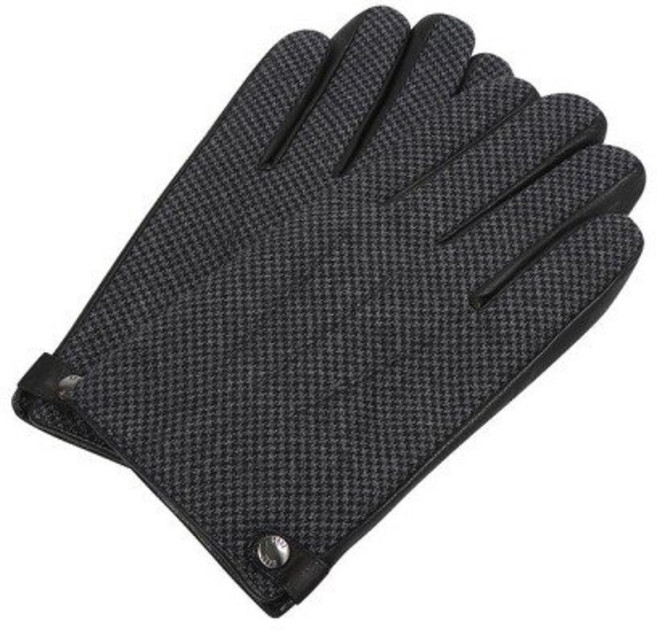 닥스 아울렛 양가죽 체크패턴 스마트터치 장갑 블랙