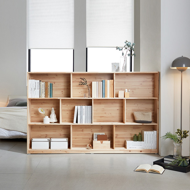 이노센트 브리스 삼나무 원목 2000 가로형 책장 i102416, 내추럴