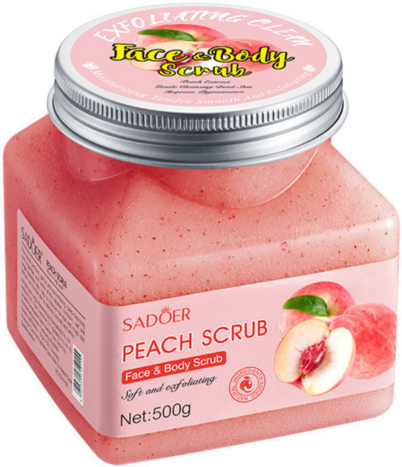 SADOER 草莓臉部身體磨砂膏 淨膚去角質, 1個, ，購買即默認免責聲明且承擔責任]