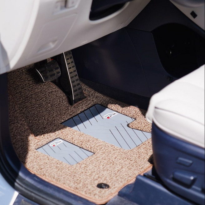 카루젠 현대 아이오닉5 6 프리미엄 엣지 코일매트 운전석특화 발받침보강 전좌석 자동차바닥매트, (엣지)1열+2열, 레드, 아이오닉6EV 2022.9~