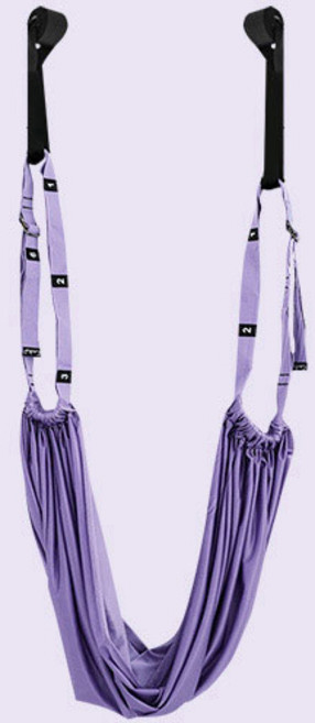 라라티나 포카 설치가 간편한 가정용 플라잉 요가 스트랩 해먹, 1개, 퍼플