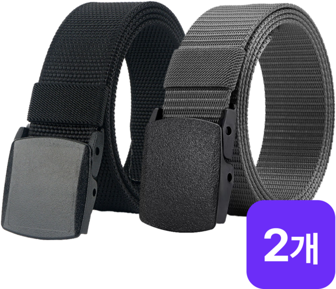 맨즈유로 캐쥬얼 길이조절 벨트 허리띠 1+1