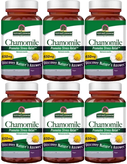 네이처스앤서 카모마일 650mg, 6개, 90정 - 쿠팡