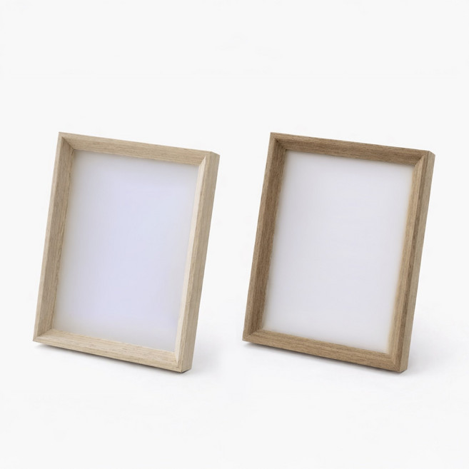 사진 인화 나무 액자, 옅은색 액자