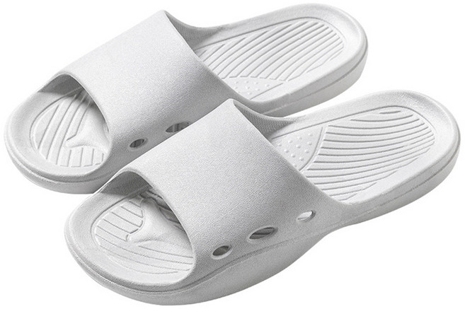 투데이리빙 미끄럼 방지 욕실 슬리퍼 미끄럼 방지 욕실화 물빠짐 통기 구멍 실내화 볼넓은 도톰 폭신한 화장실 신발 2cm 키높이 효과, 1개, R98764C(그레이