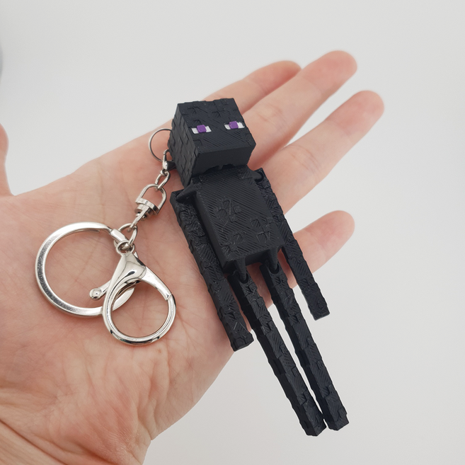 마인크래프트 피규어 키링 3D프린팅, 1개, 엔더맨