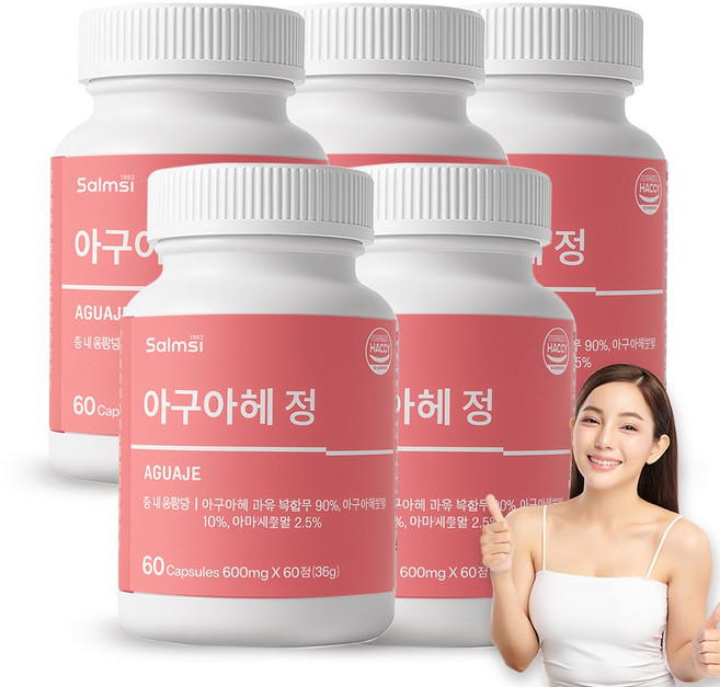 여성 갱년기 영양제 아구아헤 60정 HACCP 가슴 히비스커스 석류 아마씨분말 맥주효모 히알루론산 함유, 5개, 36g