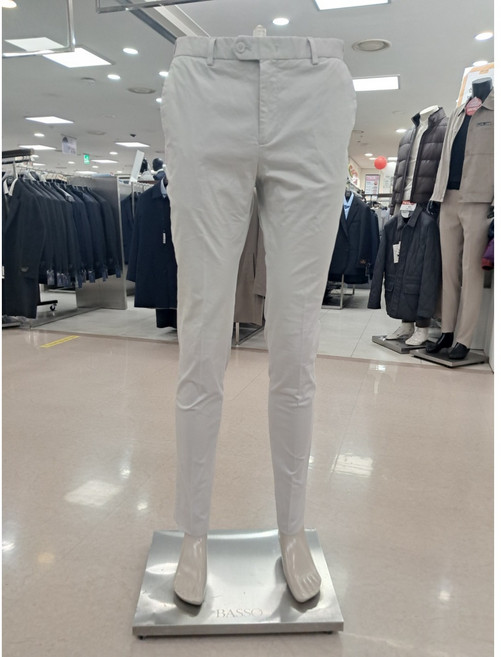 바쏘옴므라이트그레이허리밴드 면스판캐쥬얼팬츠(WSZ2PS22ALG)