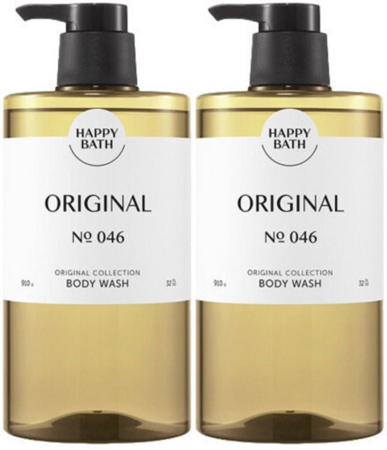 [친환경 대용량 바디워시 추천 1위] 해피바스 오리지널컬렉션 오리지널 바디워시, 910g, 2개