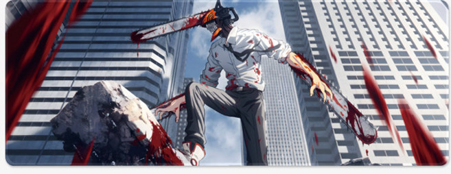 체인소맨 레제 2기 마우스장패드 L 2XL 데스크매트, 01 체인소맨 L(800x300x4mm), 1개