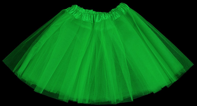 파티짱 미니 망사 치마 훌라 스커트, 그린 (40cm), 1개