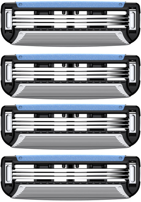 와이즐리 호환 엣지웰 미국 Flowell 3중 면도날 4개, 1개입