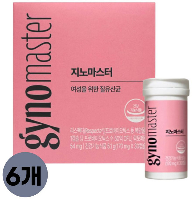 마스터바이옴 지노마스터, 30정, 6개