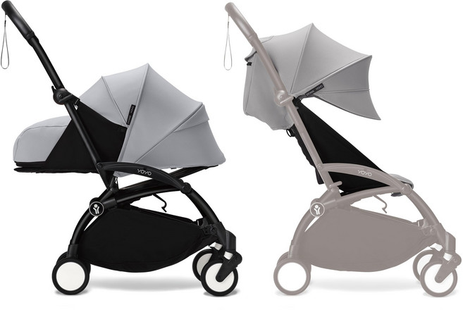 Stokke(스토케)[공식][세트 상품][맞춤 가능]신생아~22kg YOYO3(요요) 유모차 블랙 프레임/뉴본 팩 & 6+ 컬러 팩 토프 패션 커스터마이즈 순간적으로 개폐가능, 상세페이지 참조