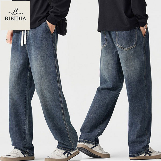 비비디아 봄 가을 남성 일자핏 스판 허리밴딩 데님 팬츠 빅사이즈 (S~4XL) 청바지 5533