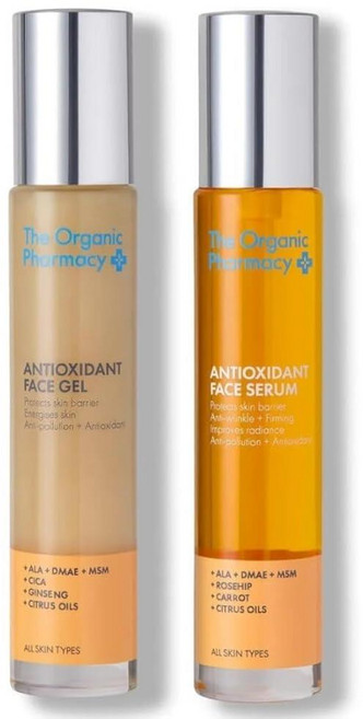 The Organic Pharmacy 항산화 듀오 - 항산화 페이스 세럼 항산화 페이스 젤 (35ml X 2), 1