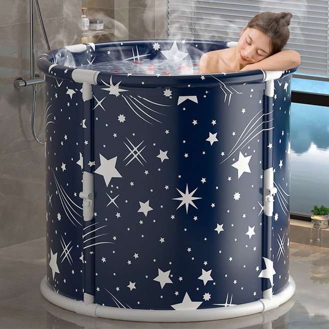 원터치 접이식 이동식 1인 간이 욕조 미니, 고래