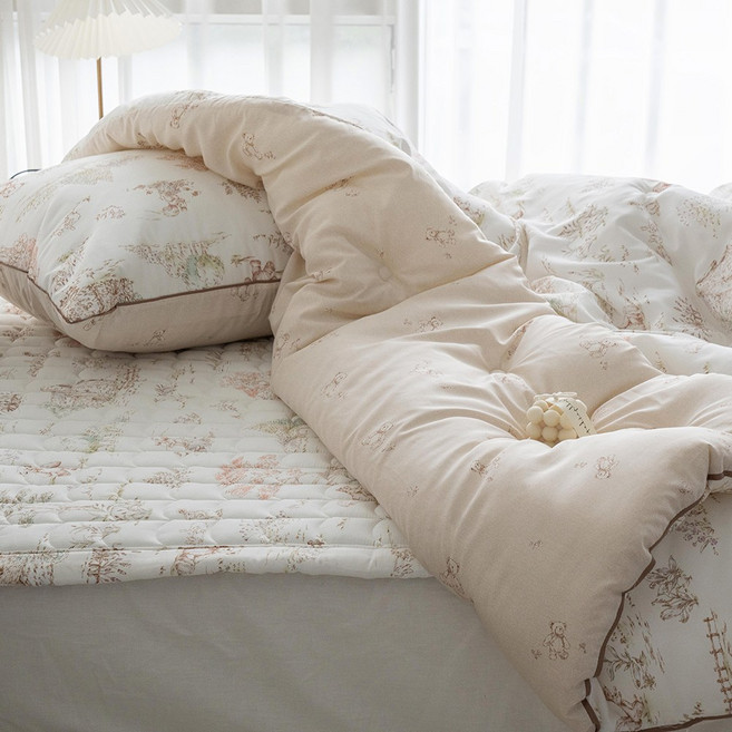 콜라겐 모달차렵이불 모달이불 사계절 간절기 알러지케어 이불 침구 침대패드 세트 베이직콜라겐 더자샵