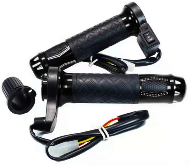 킹콩 오토바이 2단 온도조절 열선그립, 블랙, 1세트