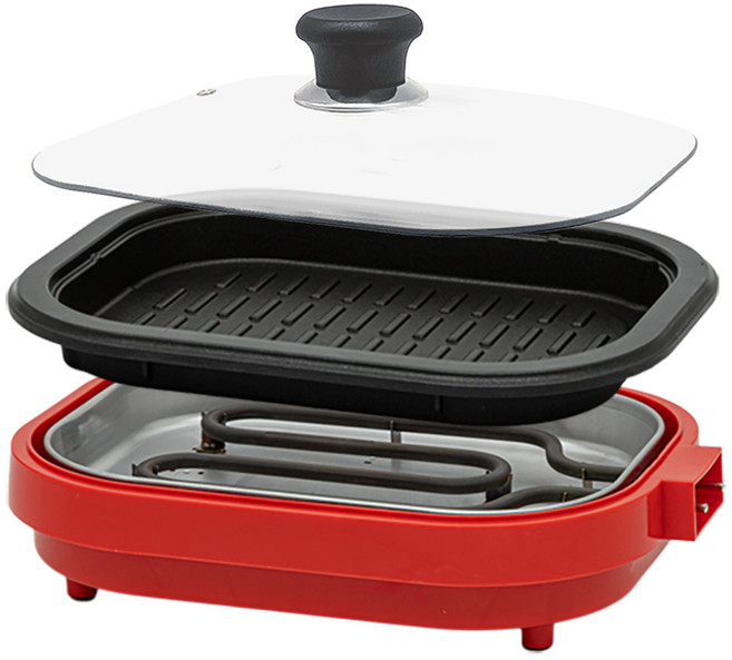 [해마루]멀티 분리형 전기그릴 HM-200PG 1인용 캠핑용 휴대용