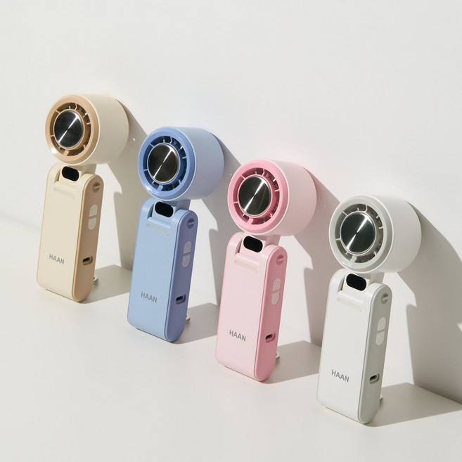 한경희생활과학 100단 터보 냉각 휴대용 캠핑 등산 탁상용 핸디 손선풍기 HF-T50F, 세틴 블루