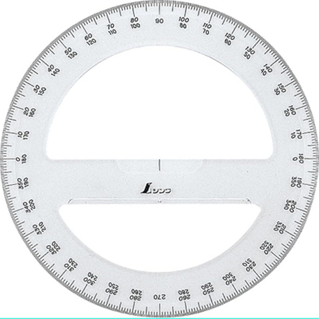 신와 측정 (Shinwa Sokutei) 각도기 360도 15cm 반원 74926, 1개