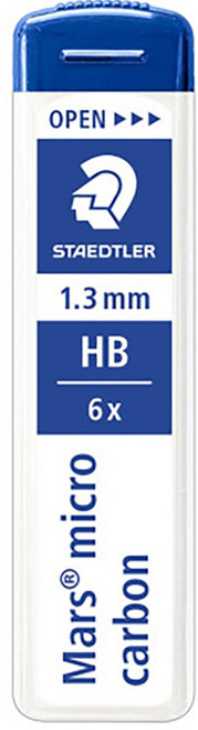 스테들러 마스 마이크로 카본 샤프심 250 1.3mm(6개입) 250 13-HB샤프심