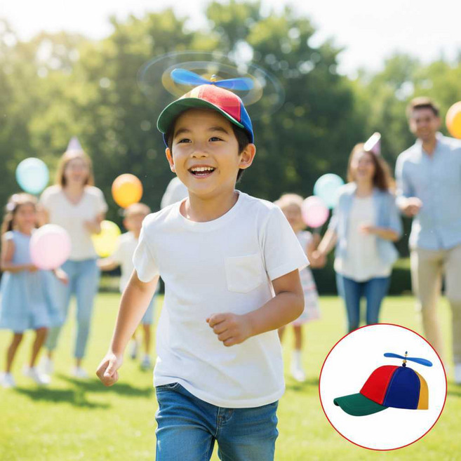 아동 프로펠러 헬리콥터 모자 재미 파티 도라에몽 캡 모임