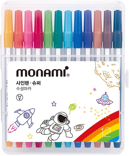 모나미 모나미 슈퍼 싸인펜 사인펜 슈퍼싸인펜 (12색), 단품
