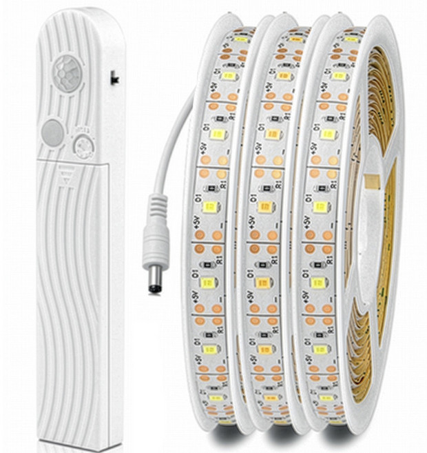 붙이는 모션센서 침대 간접 조명 LED 라인 줄조명, 1m, 1개