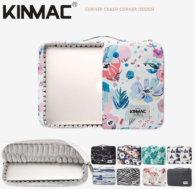 17인치노트북가방 16인치 백팩 충격 방지 브랜드 킨맥 맥북 에어 프로 M1 핸드백 PC용 방수 슬리브 케이스 1213314154156 인치, 16)Camellia  1314 inch, 1개