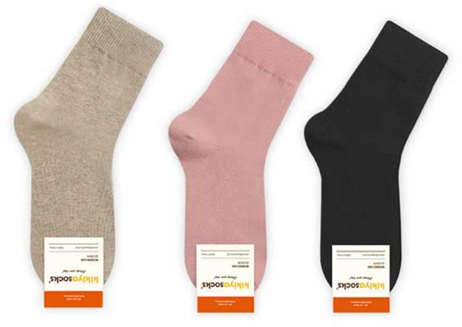 키키야 여성양말 숙녀 장목 컬러 무지 스타일 삭스