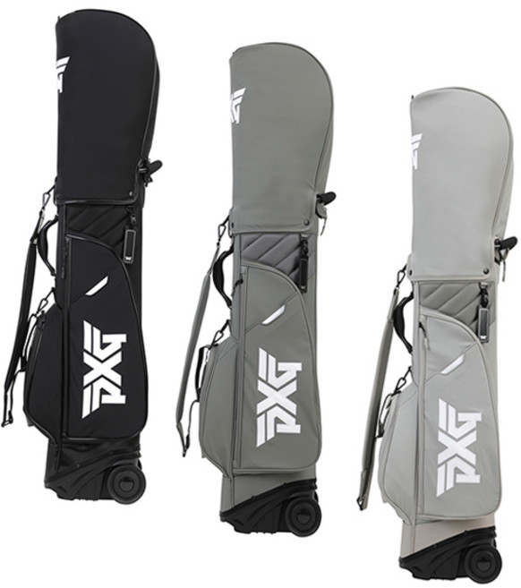 PXG 정품 8.0 SLIM WHEEL CART BAG 슬림 휠 카트백 캐디백, 블랙