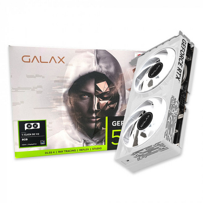 4위 - 갤럭시 GALAX 지포스 RTX 5060 WHITE OC V2 D7 8GB, 그래픽카드