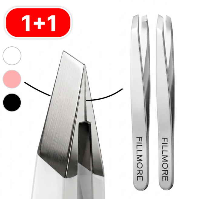 필모어 9세대 정밀 속눈썹 미세모족집게 정밀 안전 트위저, 1개, 펄화이트