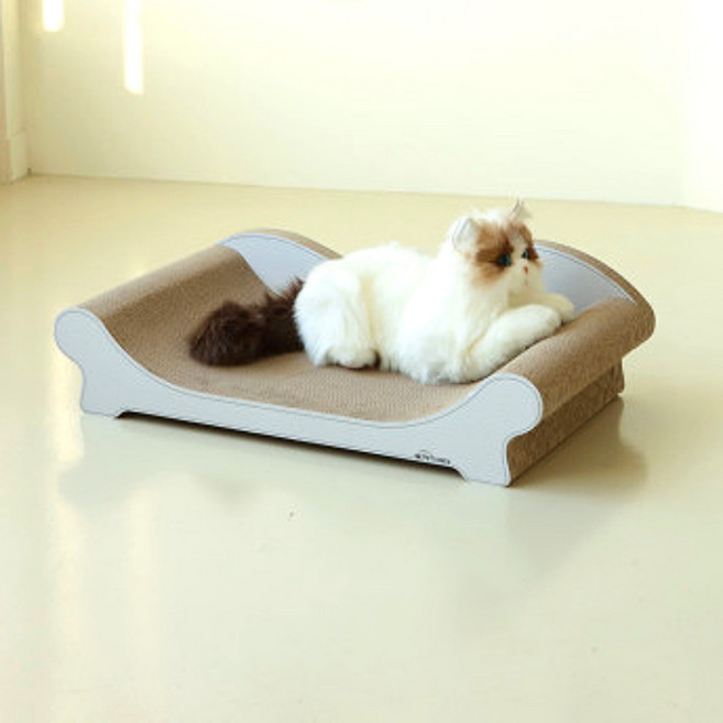 오케이펫코리아 고양이 쇼파스크래쳐 초대형 야옹이 쇼파 묘체공학을 뛰어넘다, 혼합색상, 1개