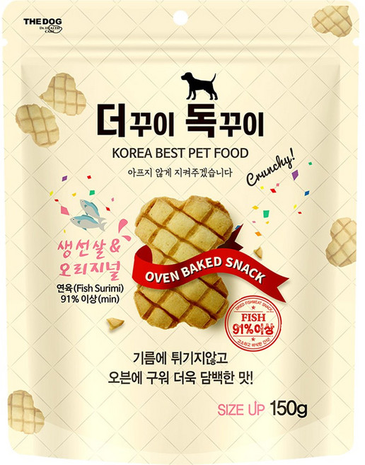 더독 더꾸이 독꾸이 트릿, 생선살&오리지널, 150g, 1개