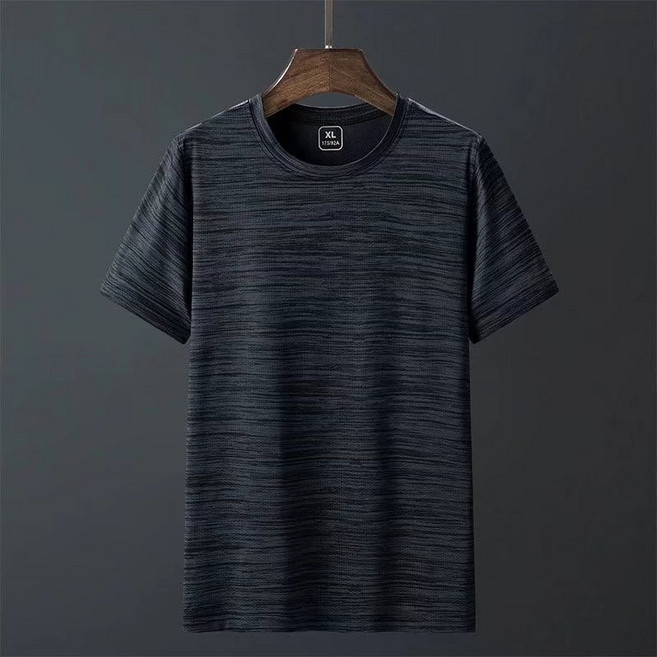 L-8XL 大尺碼排汗衫短袖 冰絲T恤 男 涼感衣 速乾衣 圓領透氣運動上衣