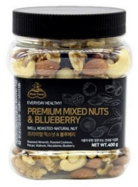 넛츠팜 프리미엄 믹스넛&블루베리, 400g, 5개