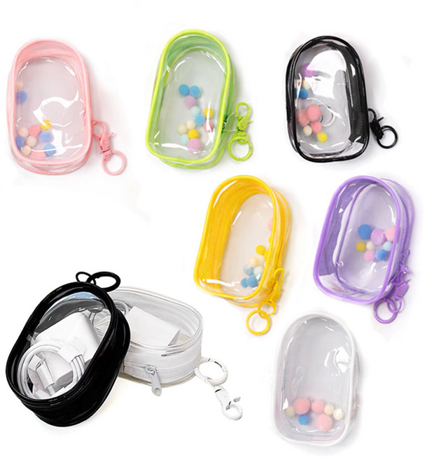 [7N21] PVC 투명 파우치 키링 가방 꾸미기