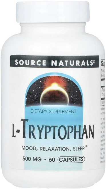 Source Naturals L-트립토판 500mg 캡슐 60정, 1개 - 쿠팡
