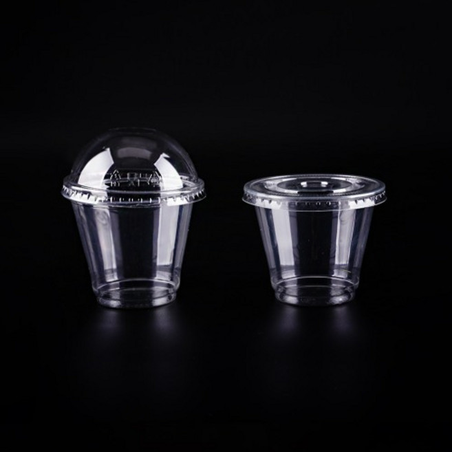 [BR] PET 92파이 투명컵 아이스컵 PLT 92-9OZ 온스 1000개 세트 [플랫+용기 세트], 1세트